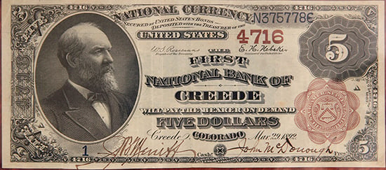 Creede Colorado Banknote