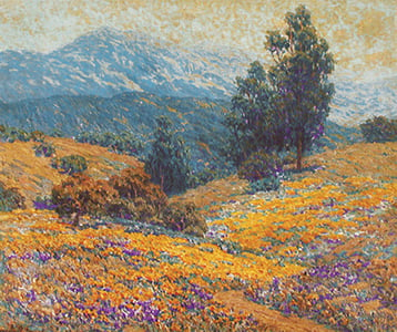 Pasadena Art Appraisers - appraisal of Poppies and Lupines by Granville Redmond