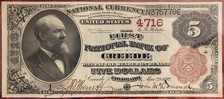 Creede Banknote - art valuation